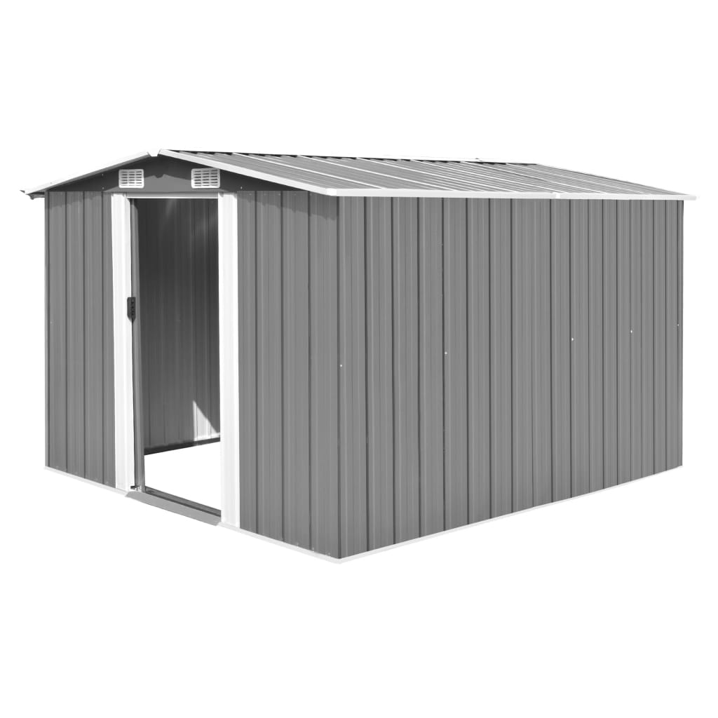 Garden Shed 257x298x178 cm Metal Grey - Merkel Designers