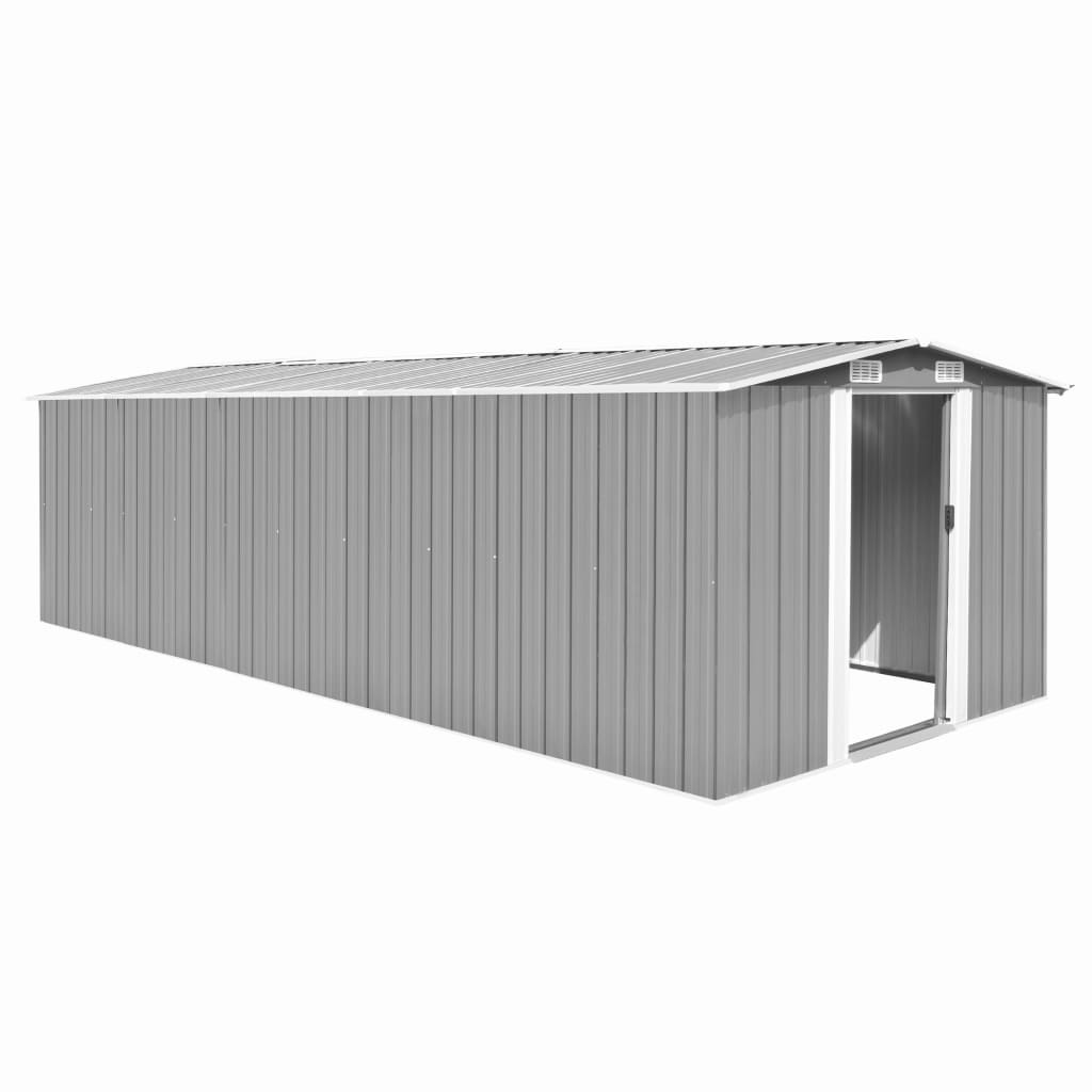 Garden Shed 257x580x181 cm Metal Grey - Style and Chic