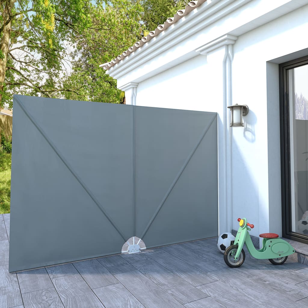 Collapsible Terrace Side Awning Grey 300x200 cm - Millennium Furniture