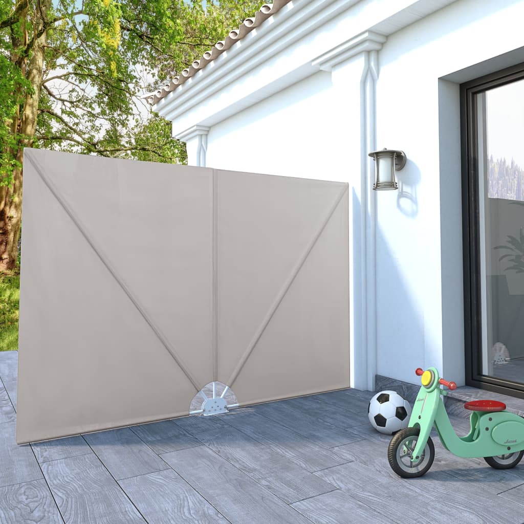Collapsible Terrace Side Awning Cream 240x160 cm - Discount Dealers