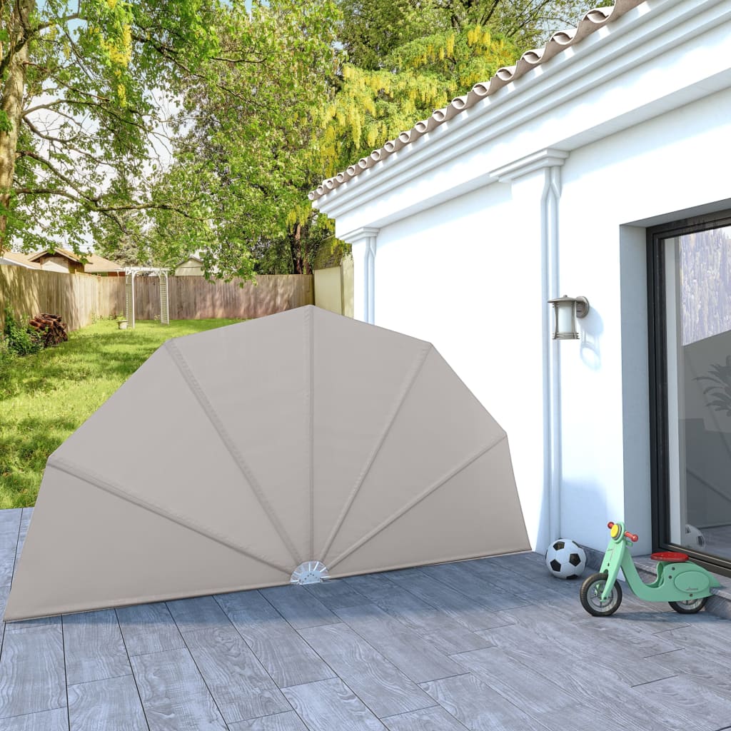 Collapsible Terrace Side Awning Cream 200 cm - R and M Furniture
