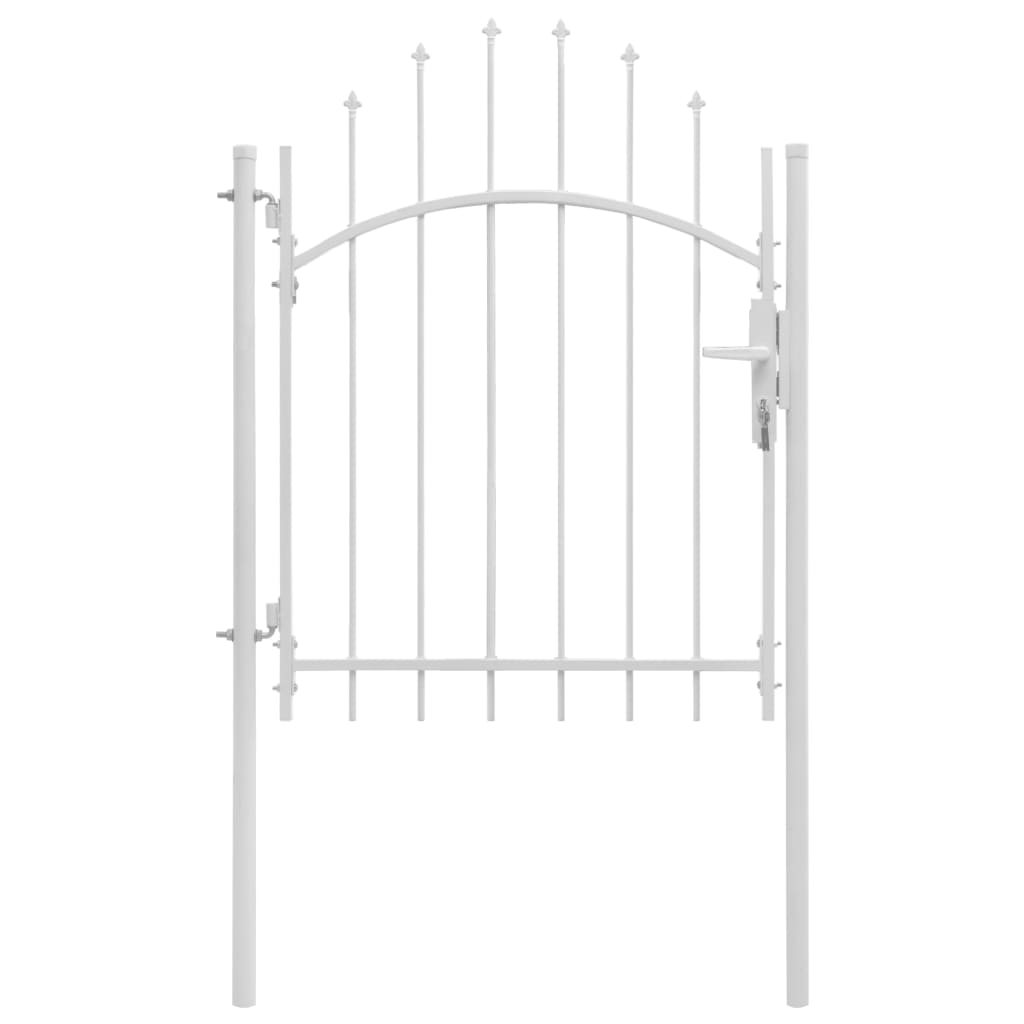 Garden Gate Steel 1x2 m White - Tyrell & Tyrell