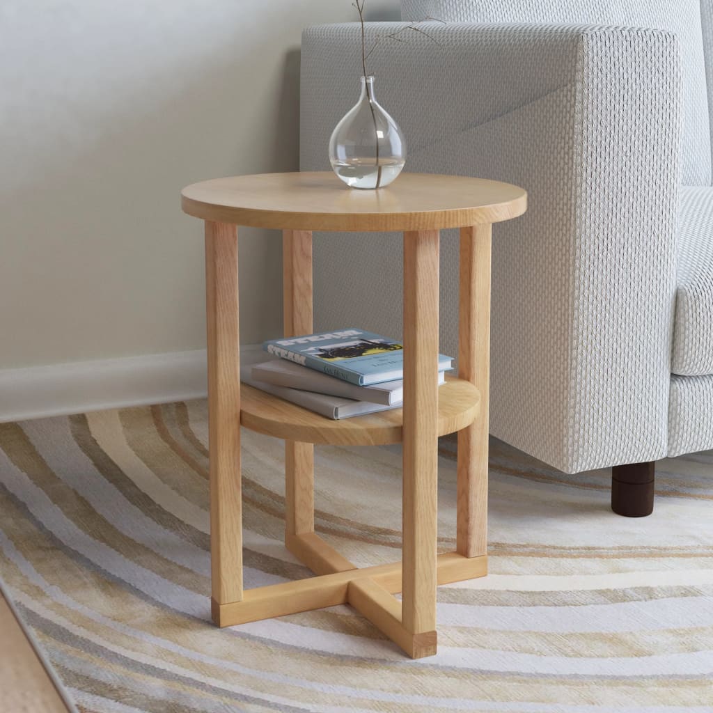 Side Table 40x50 cm Solid Oak Wood - Direct Imports
