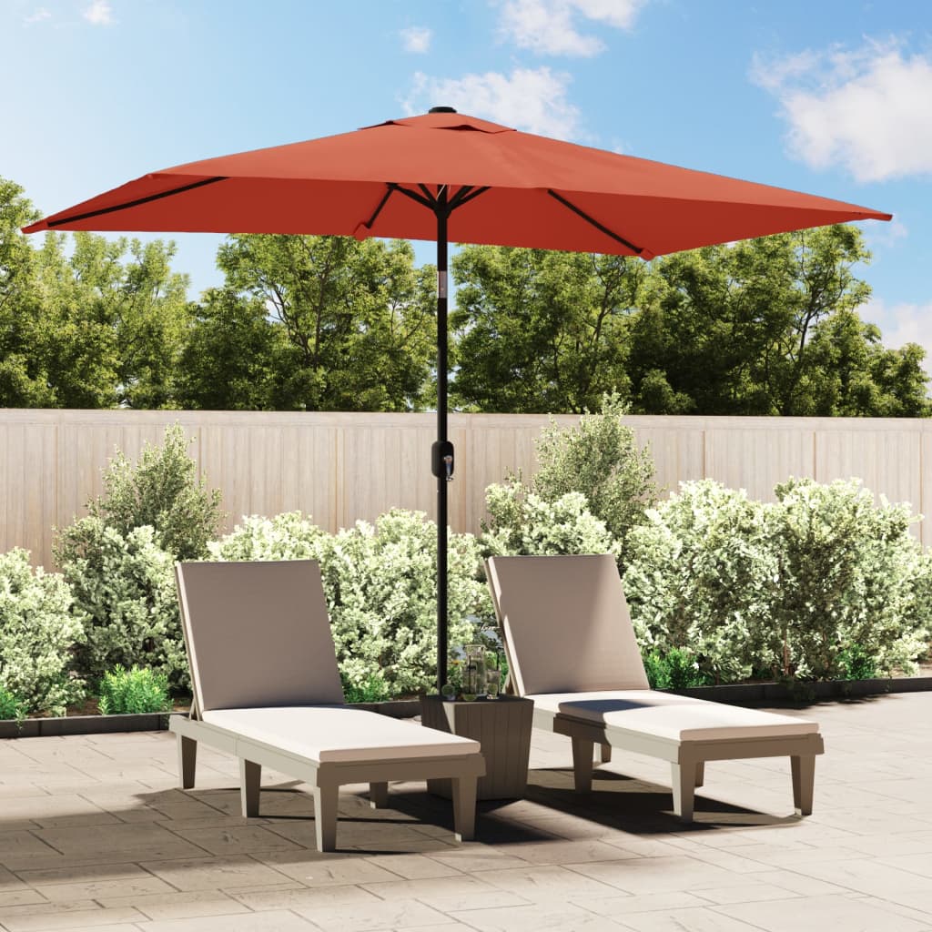 Outdoor Parasol with Metal Pole 300x200 cm Terracotta - Tyrell & Tyrell