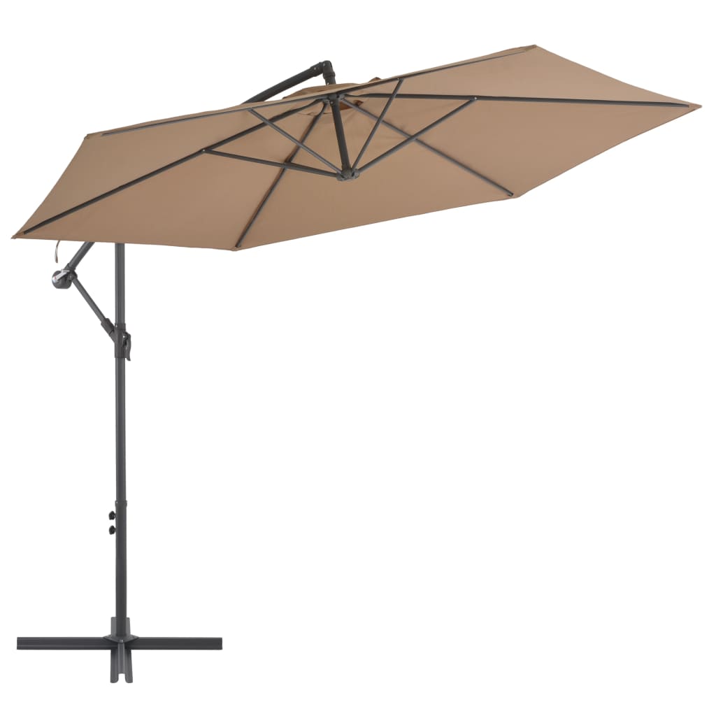 Cantilever Umbrella with Aluminium Pole 300 cm Taupe - Tyrell & Tyrell