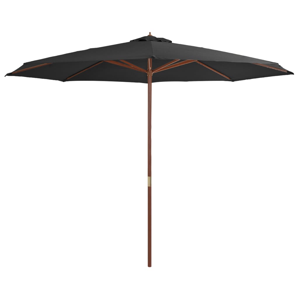 Outdoor Parasol with Wooden Pole 350 cm Anthracite - Style and Chic