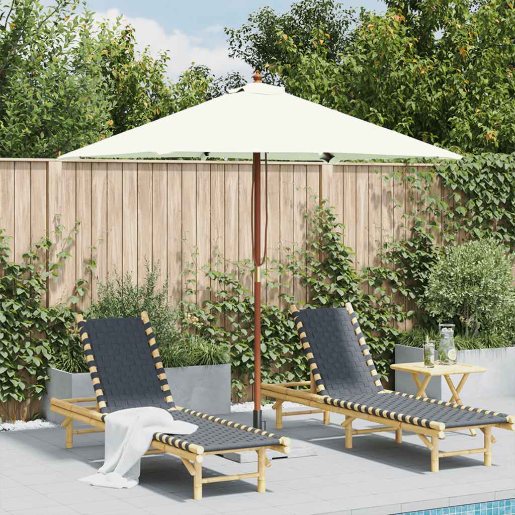 Garden Parasol with Wooden Pole 150x200 cm Sand - Direct Imports