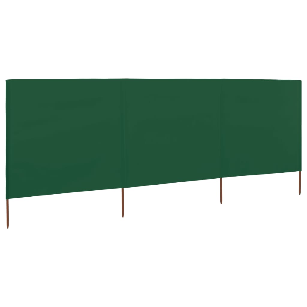 3-panel Wind Screen Fabric 400x120 cm Green - Tyrell & Tyrell