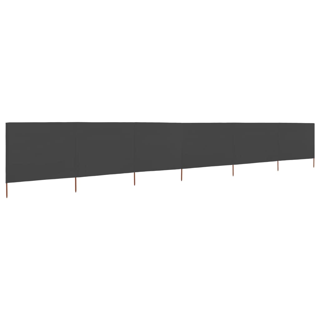 6-panel Wind Screen Fabric 800x80 cm Grey - Sid & Sam