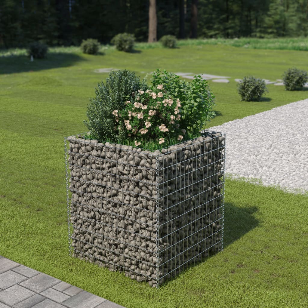 Gabion Raised Bed Galvanised Steel 90x90x100 cm - Sid & Sam