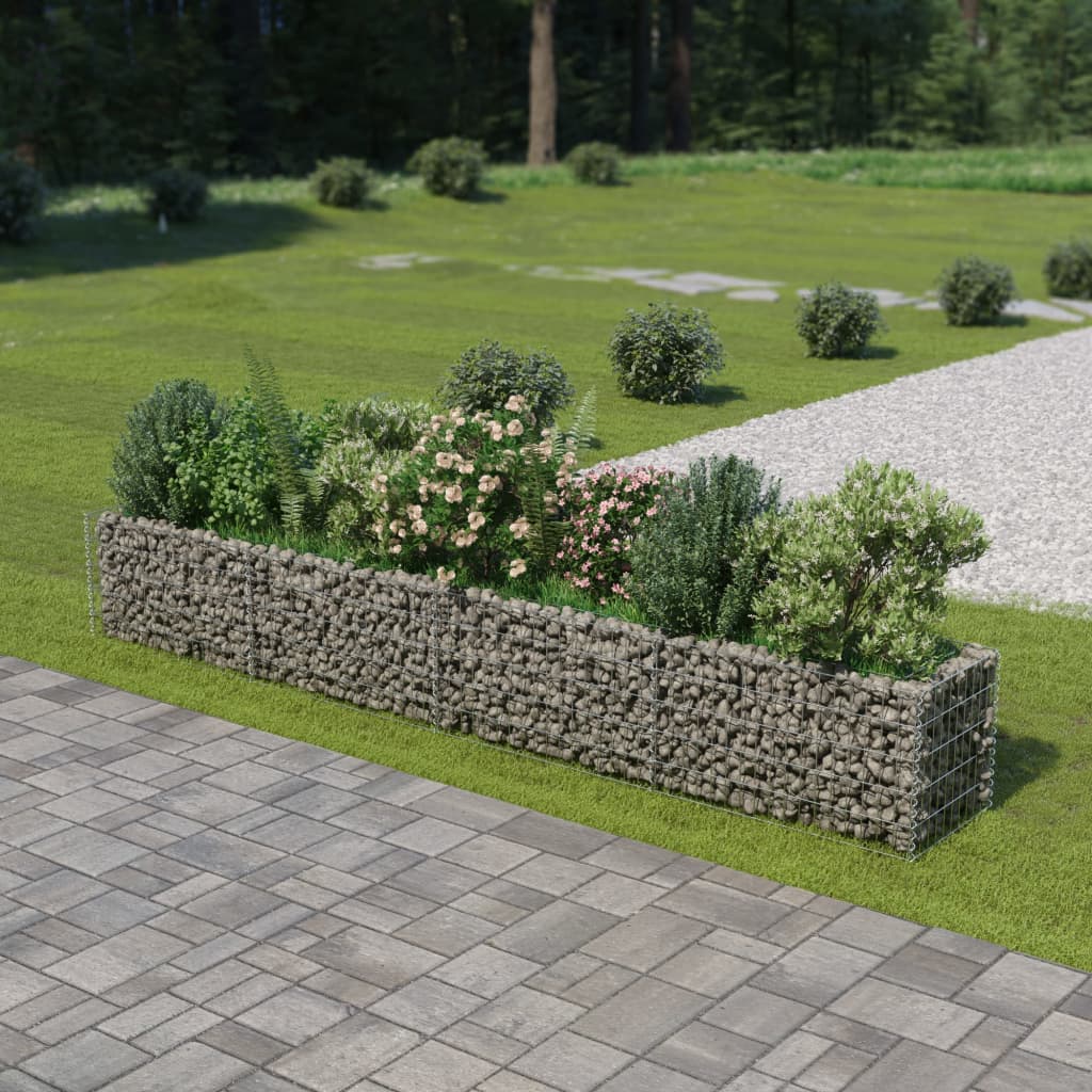 Gabion Raised Bed Galvanised Steel 360x50x50 cm - Sid & Sam