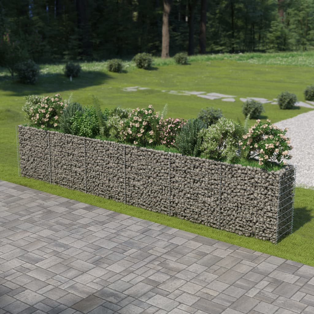 Gabion Raised Bed Galvanised Steel 540x50x100 cm - Millennium Furniture