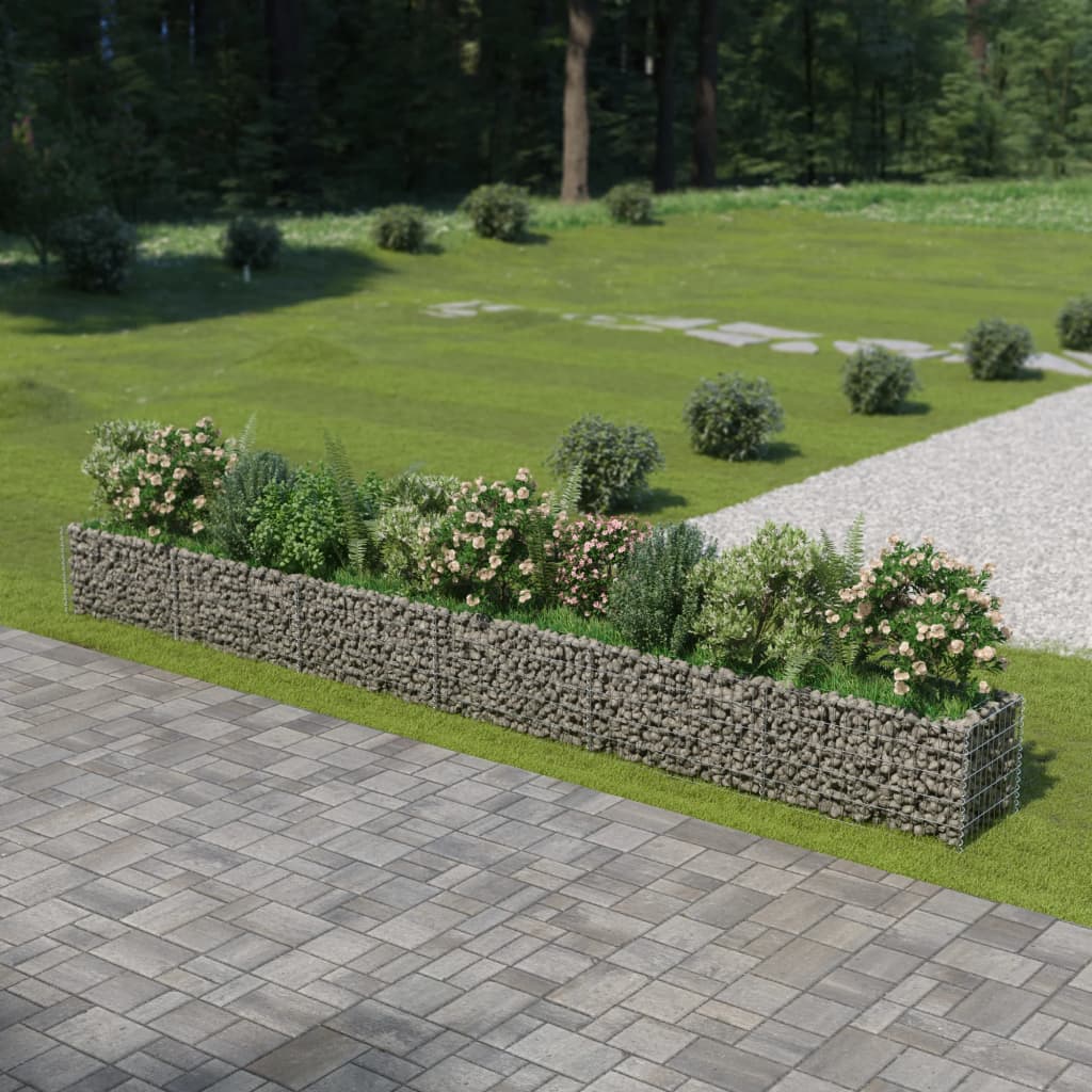 Gabion Raised Bed Galvanised Steel 540x50x50 cm - Discount Dealers