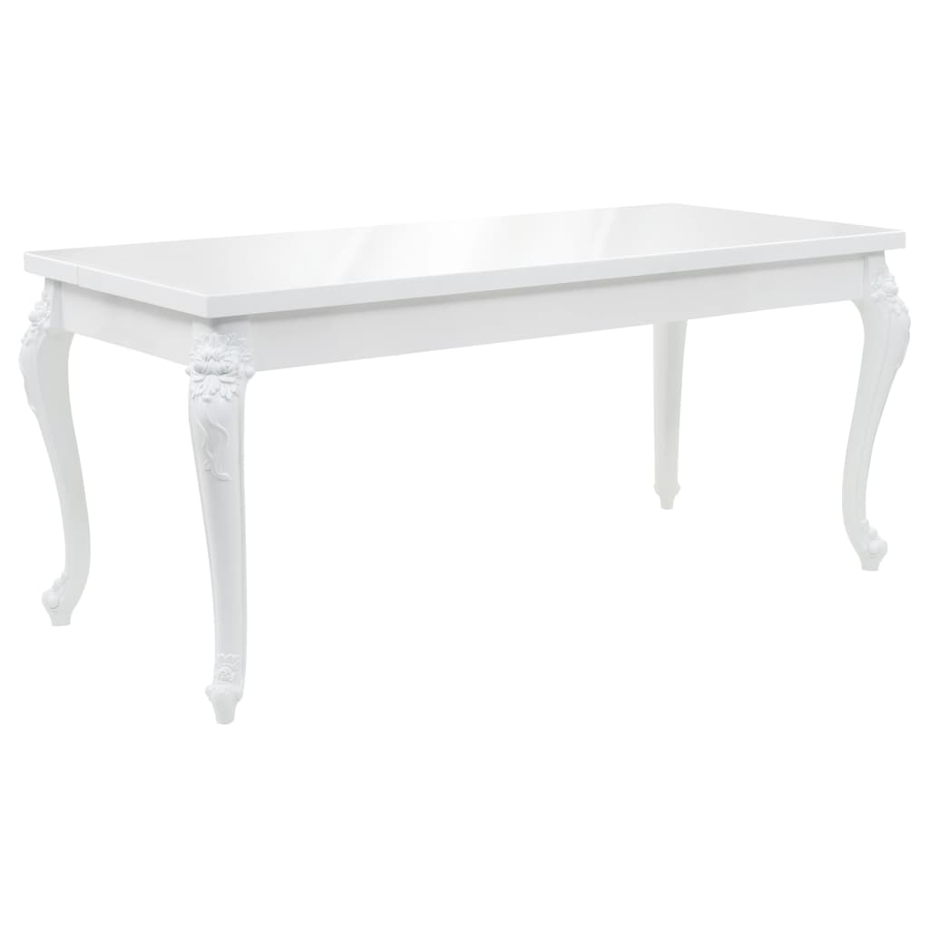 Dining Table 179x89x81 cm High Gloss White - All Things Good