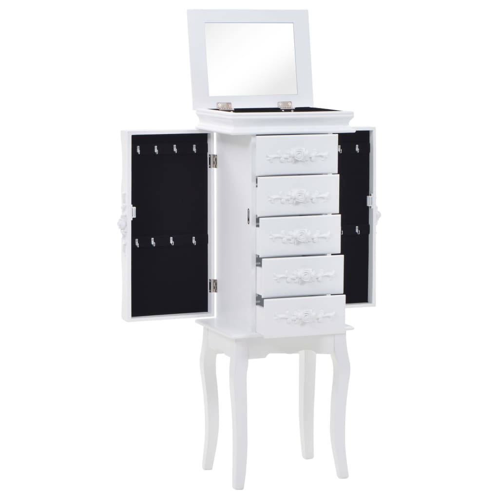 Free Standing Jewelery Cabinet White - Millennium Furniture