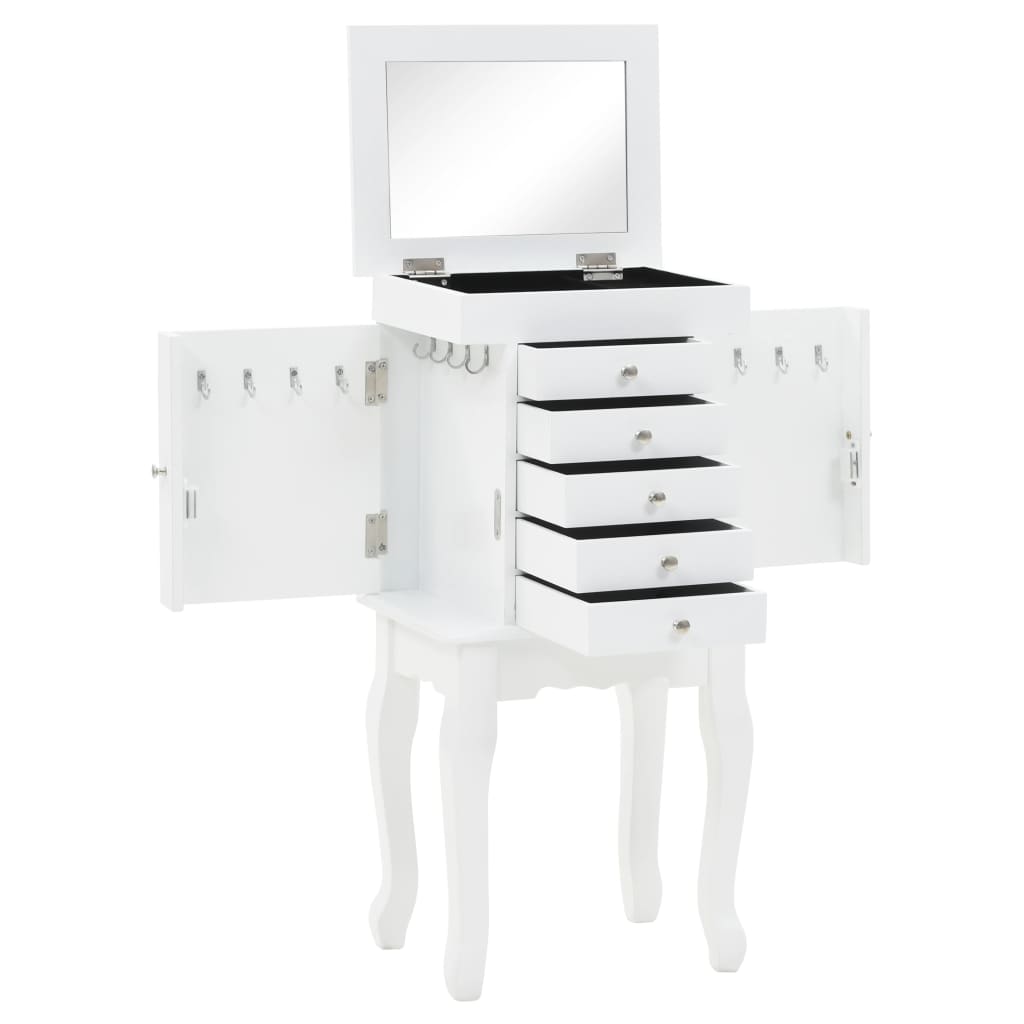 Free Standing Jewelery Cabinet White - Tyrell & Tyrell