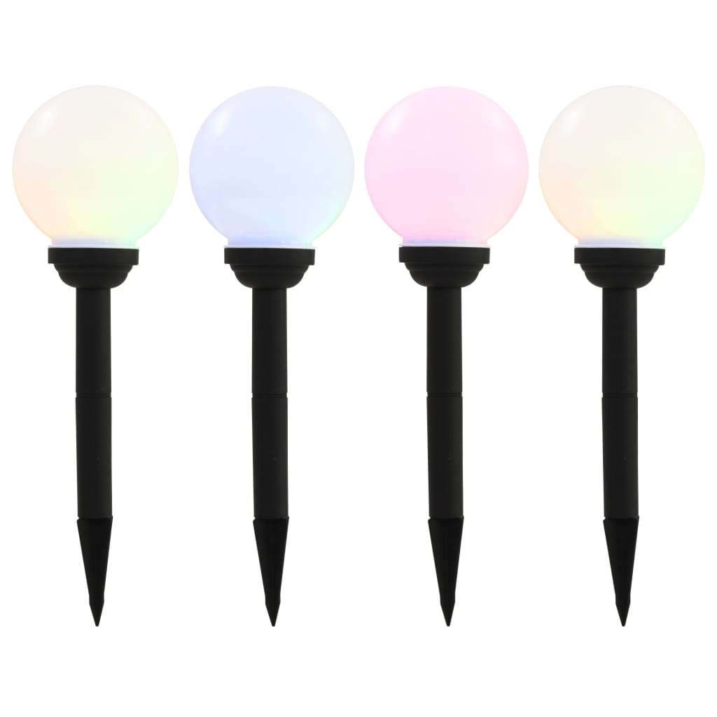 Outdoor Solar Lamps 4 pcs LED Spherical 15 cm RGB - Tyrell & Tyrell