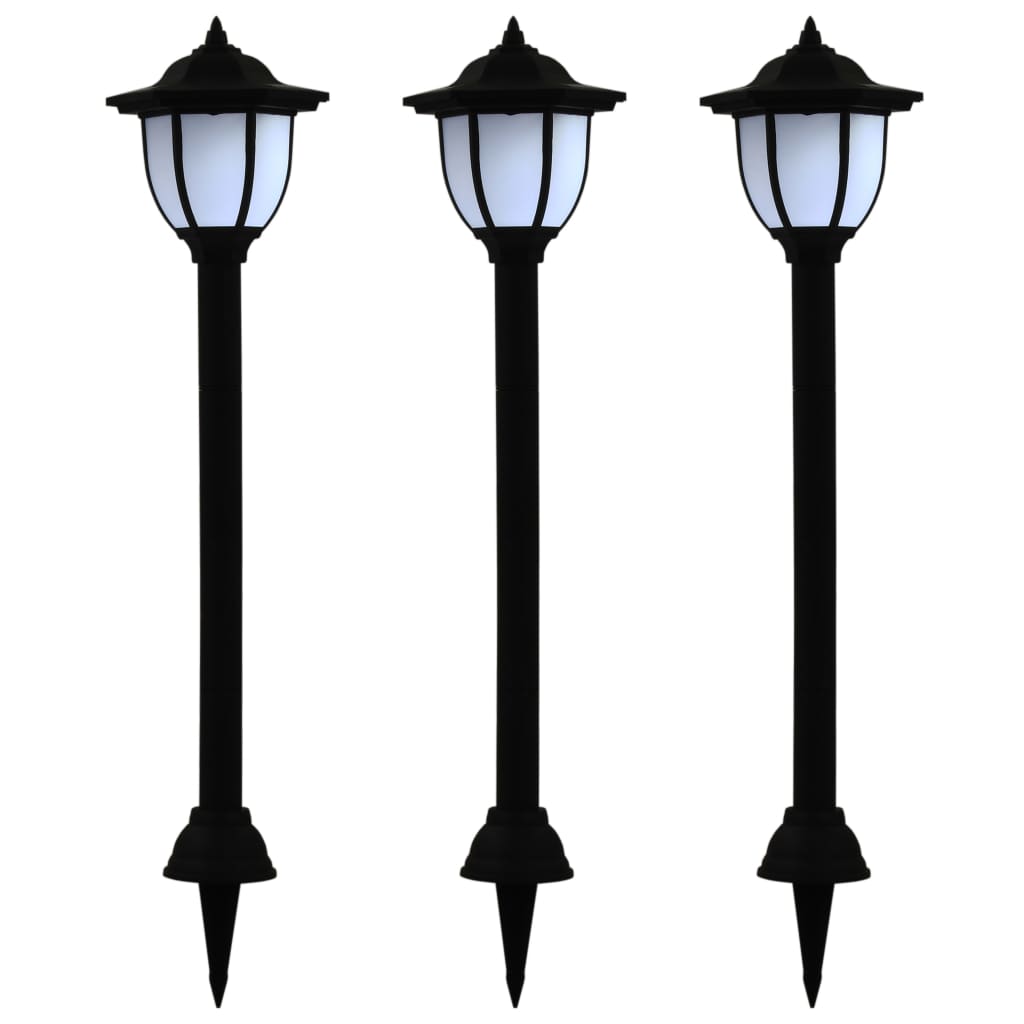 Outdoor Solar Lamps 3 pcs LED Black - Discount Dealers