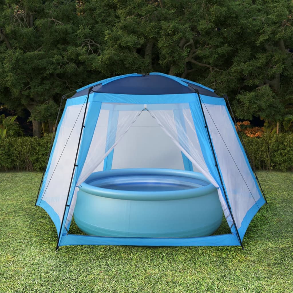 Pool Tent Fabric 660x580x250 cm Blue - The Home Maker