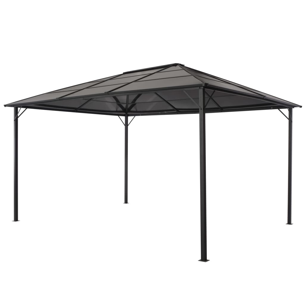 Gazebo with Roof Aluminium 4x3x2.6 m Black - Sid & Sam