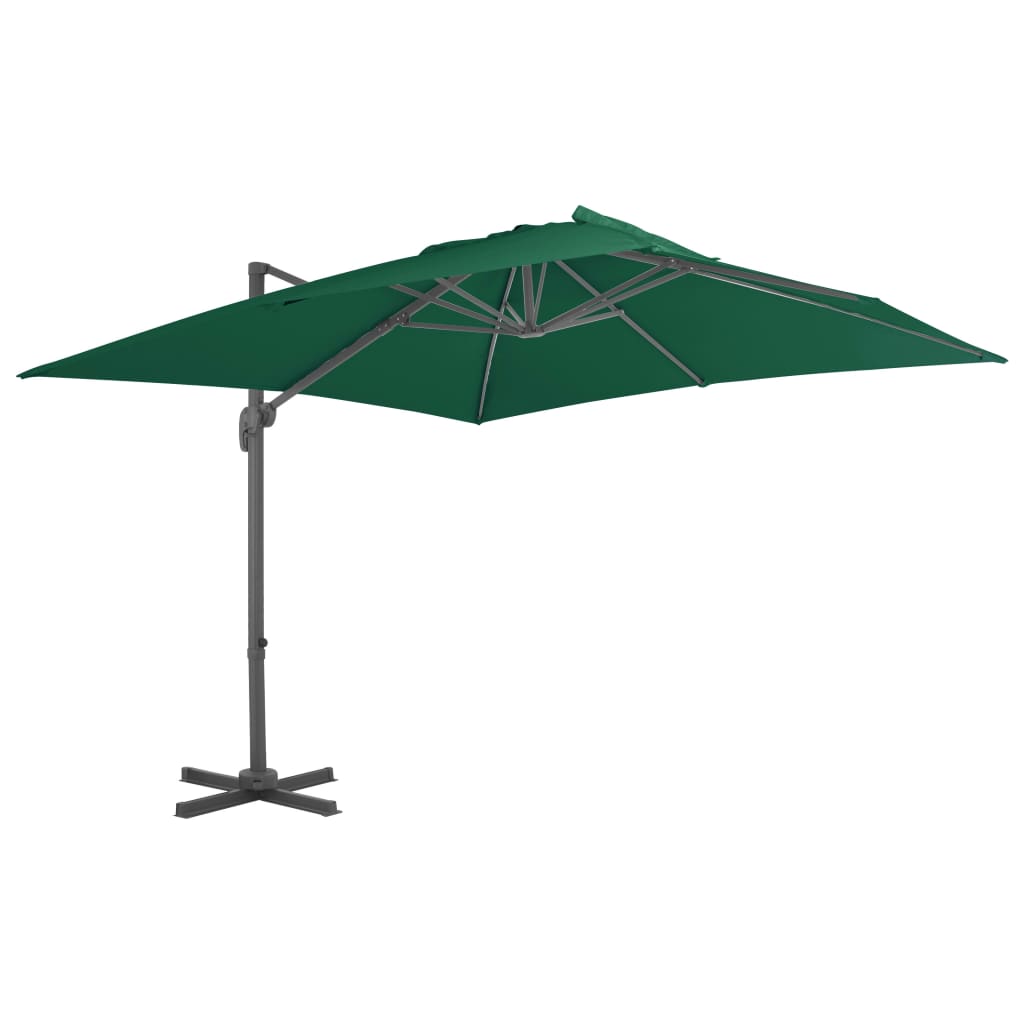 Cantilever Umbrella with Aluminium Pole Green 300x300 cm - Sid & Sam