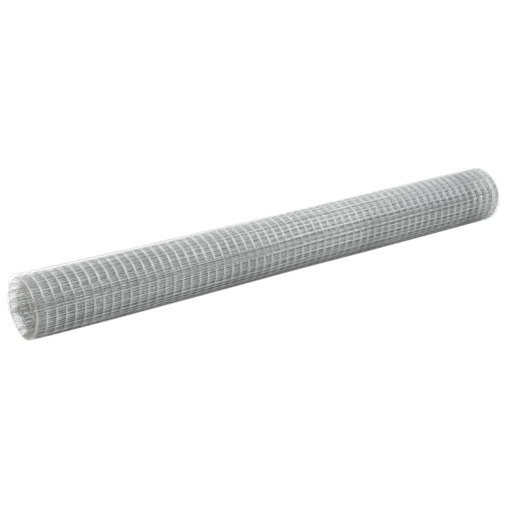 Chicken Wire Fence Galvanised Steel 25x1.5 m Silver - R and M Furniture