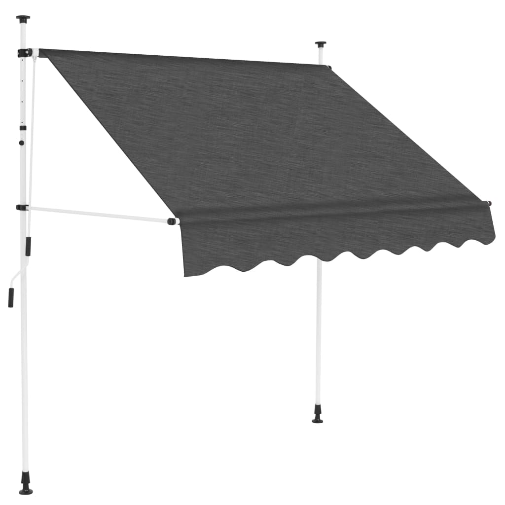 Manual Retractable Awning 150 cm Anthracite - Decor Base