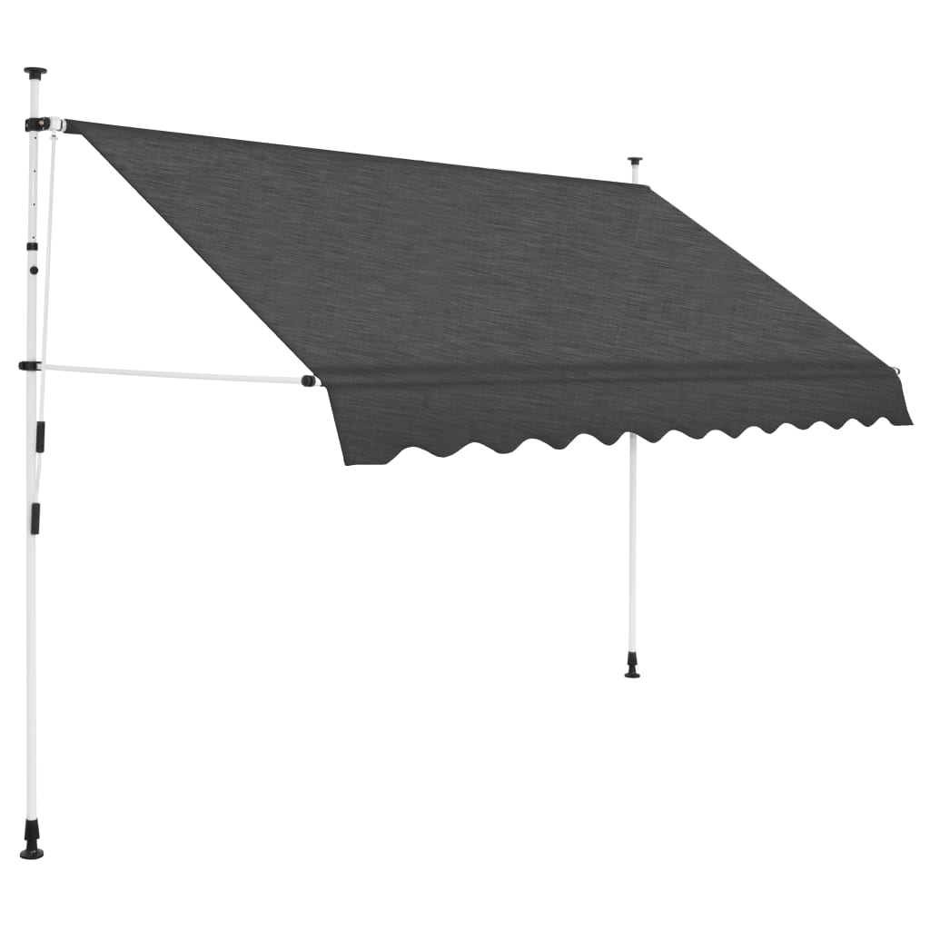 Manual Retractable Awning 250 cm Anthracite - Design Hut