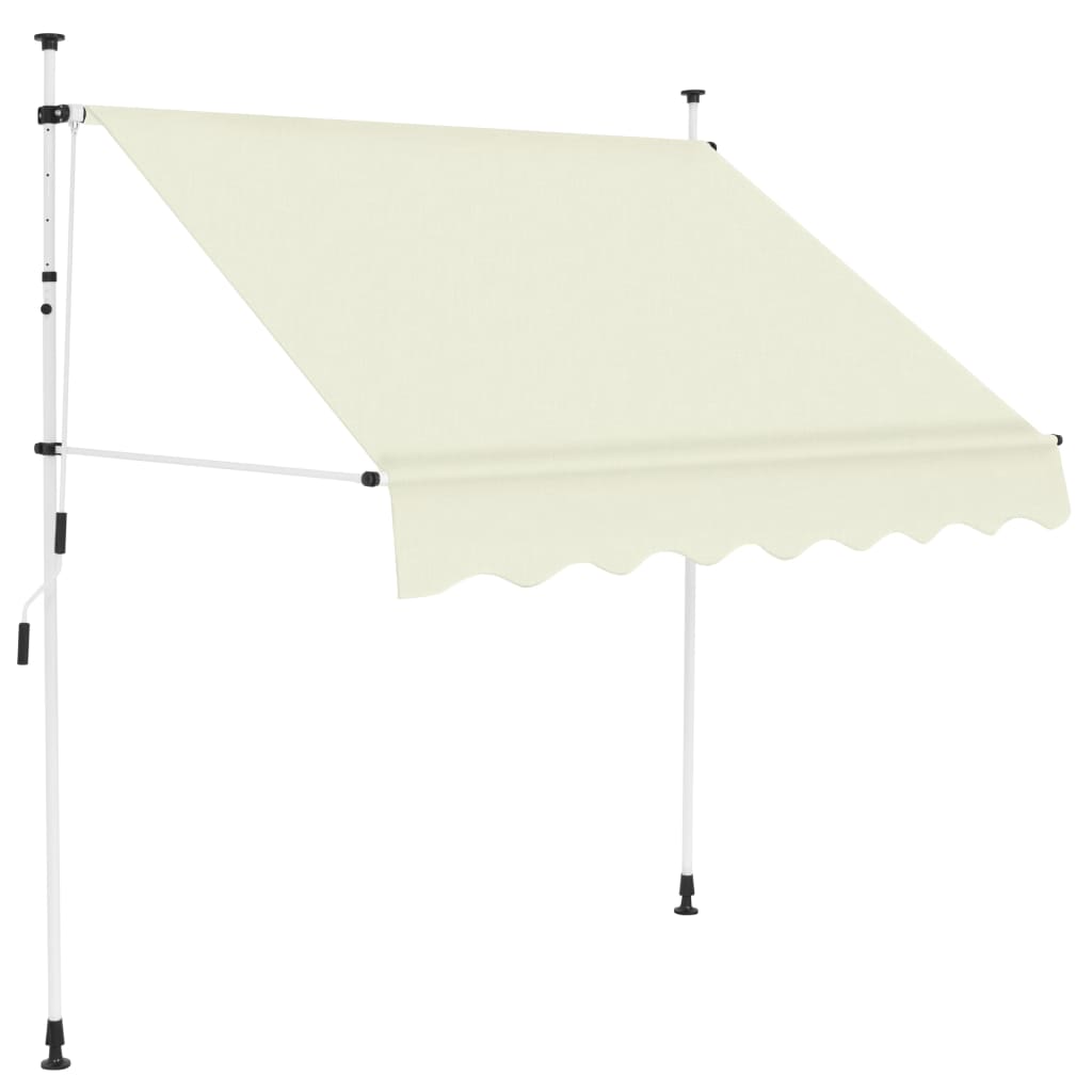 Manual Retractable Awning 200 cm Cream - Discount Dealers