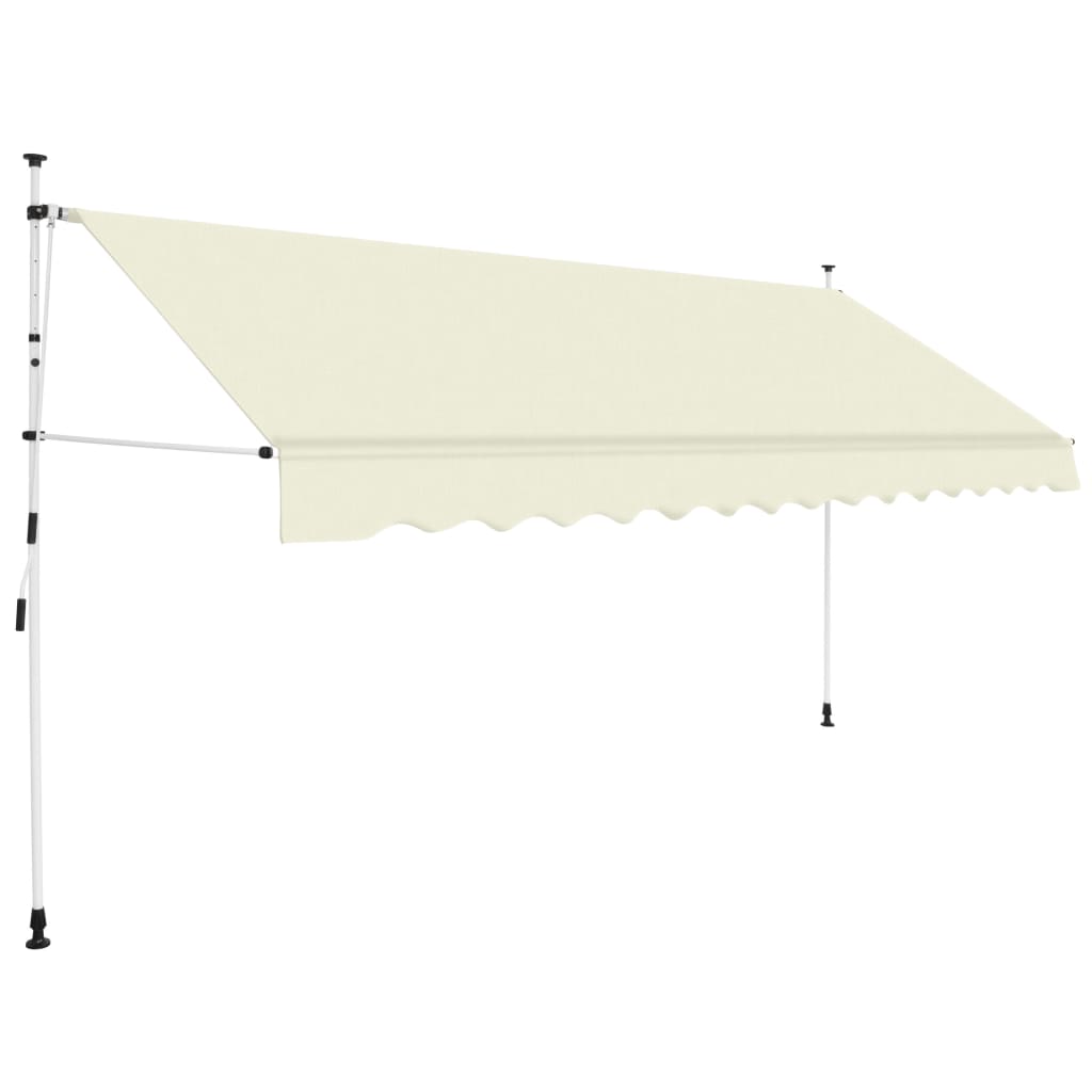 Manual Retractable Awning 400 cm Cream - Decor Base