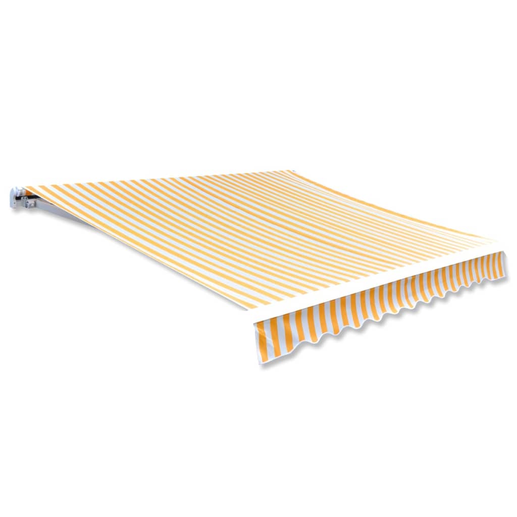 Awning Top Sunshade Canvas Orange & White 450x300 cm - Direct Imports