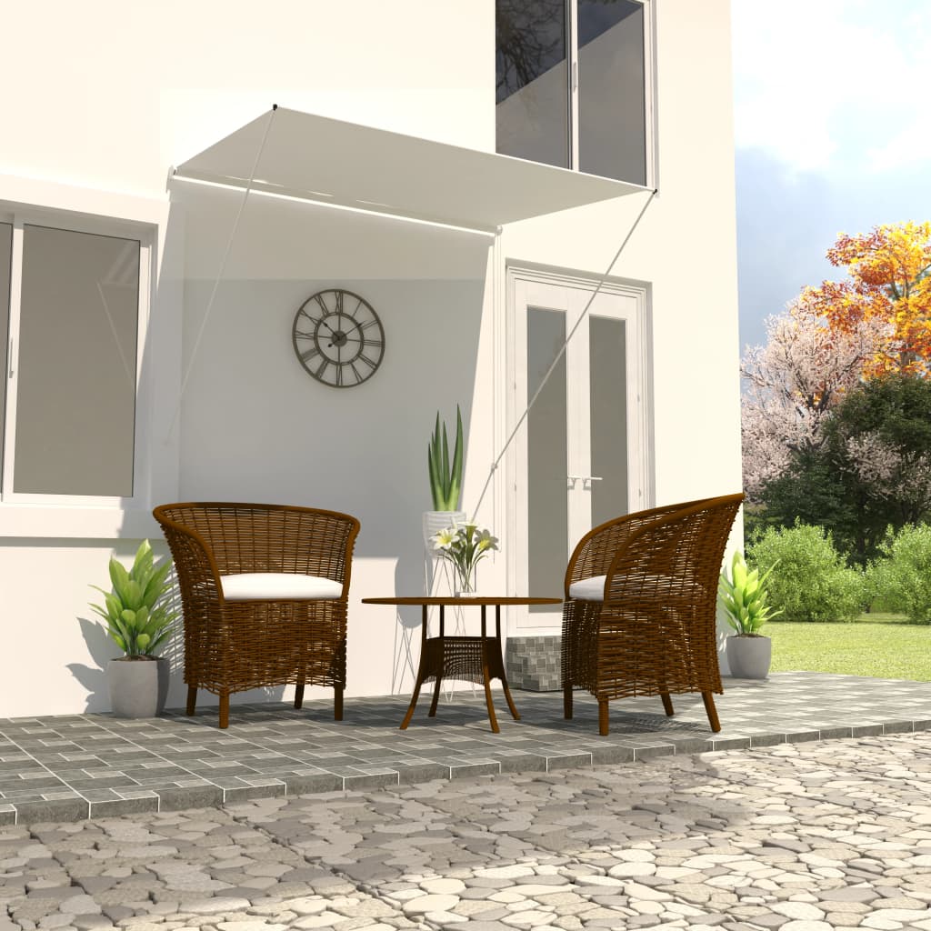 Retractable Awning 150x150 cm Cream - Design Hut