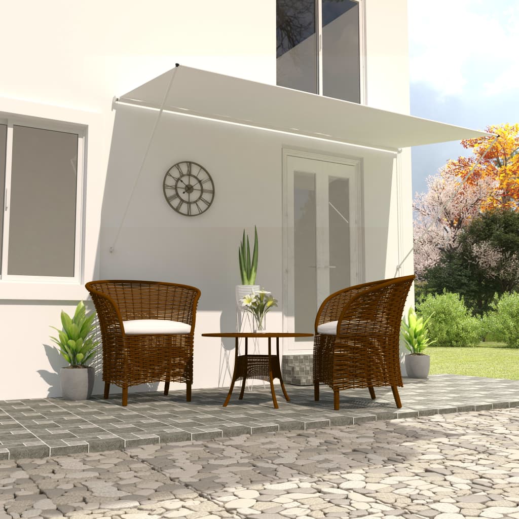 Retractable Awning 400x150 cm Cream - Unbeatable Bargains