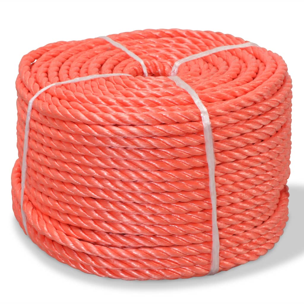 Twisted Rope Polypropylene 10 mm 250 m Orange - Discount Dealers