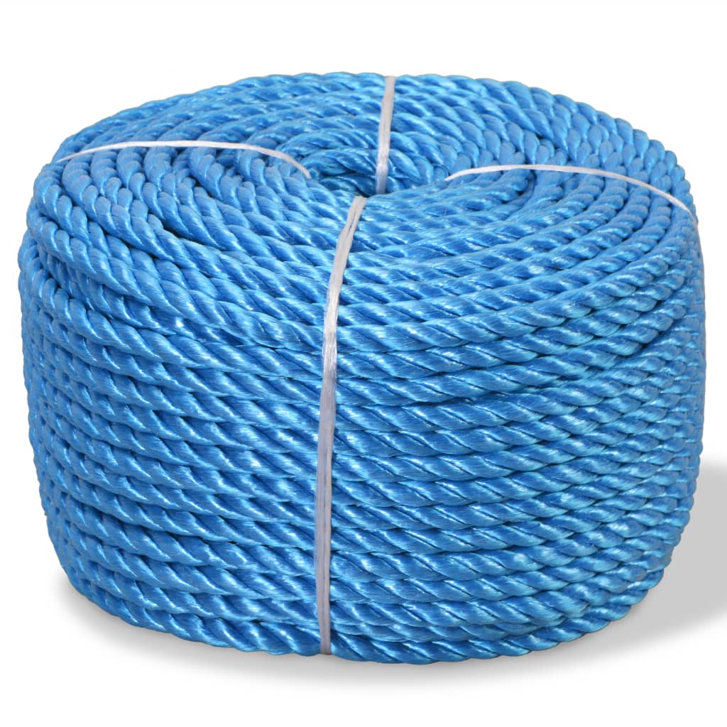Twisted Rope Polypropylene 10 mm 250 m Blue - Decor Base