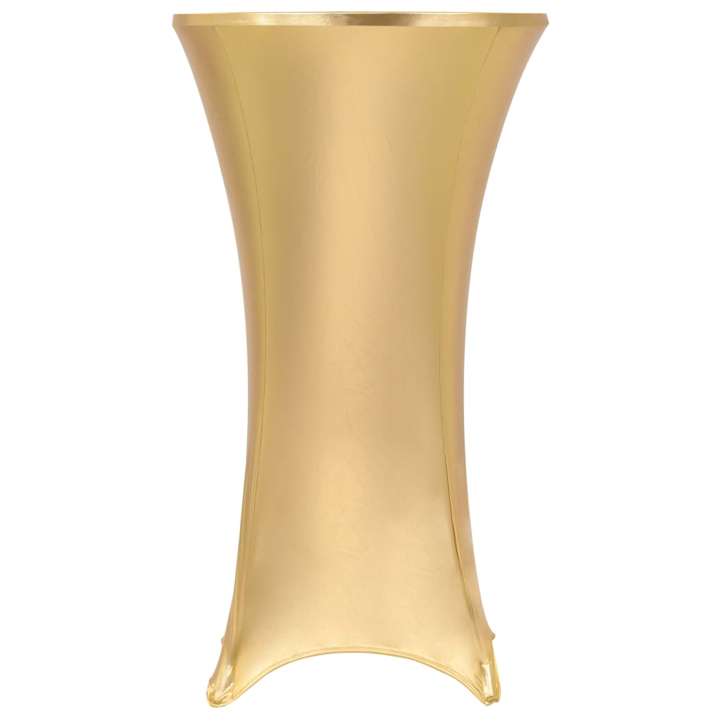 2 pcs Table Covers Stretch 80 cm Gold - Decor Base
