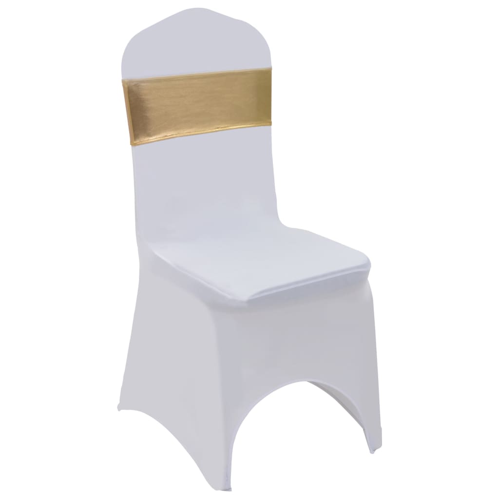 25 pcs Stretchable Chair Band with Diamond Buckle Gold - Direct Imports