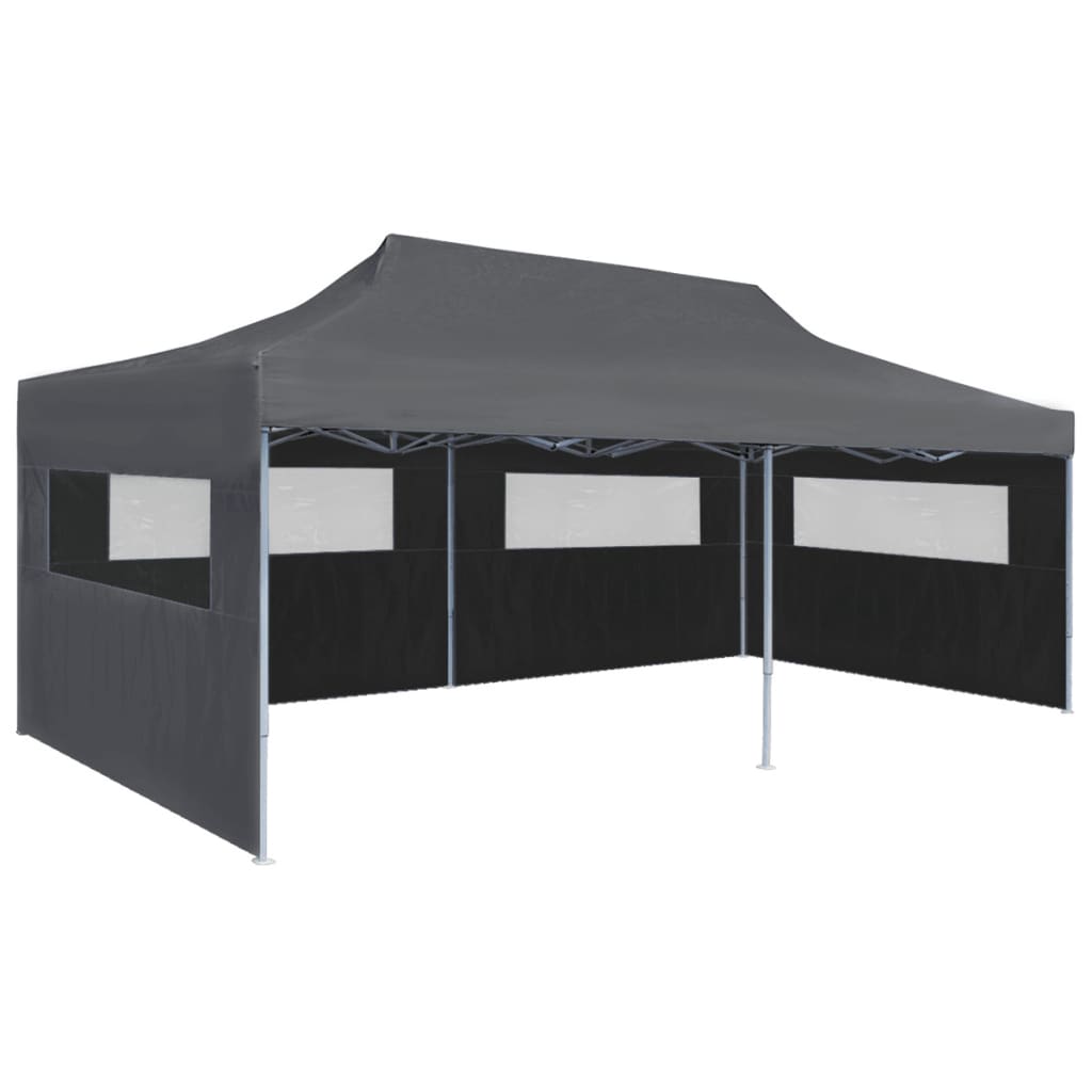 Folding Pop-up Partytent with Sidewalls 3x6 m Anthracite - Sid & Sam