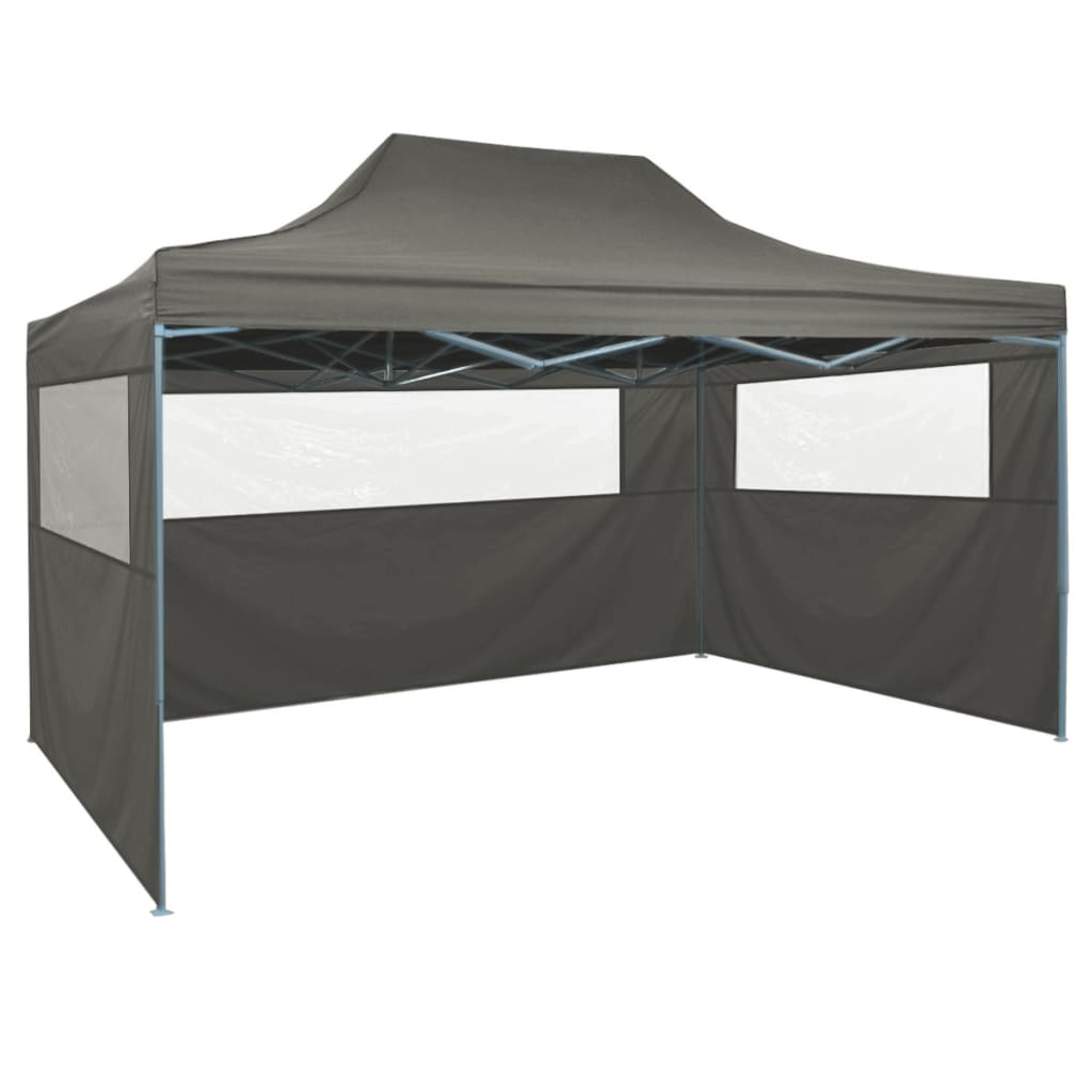 Foldable Tent with 3 Walls 3x4.5 m Anthracite - The Home Maker