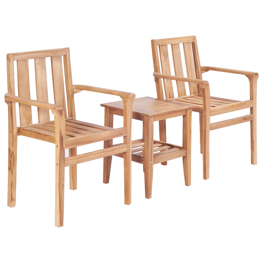 3 Piece Bistro Set Solid Teak - All Things Good