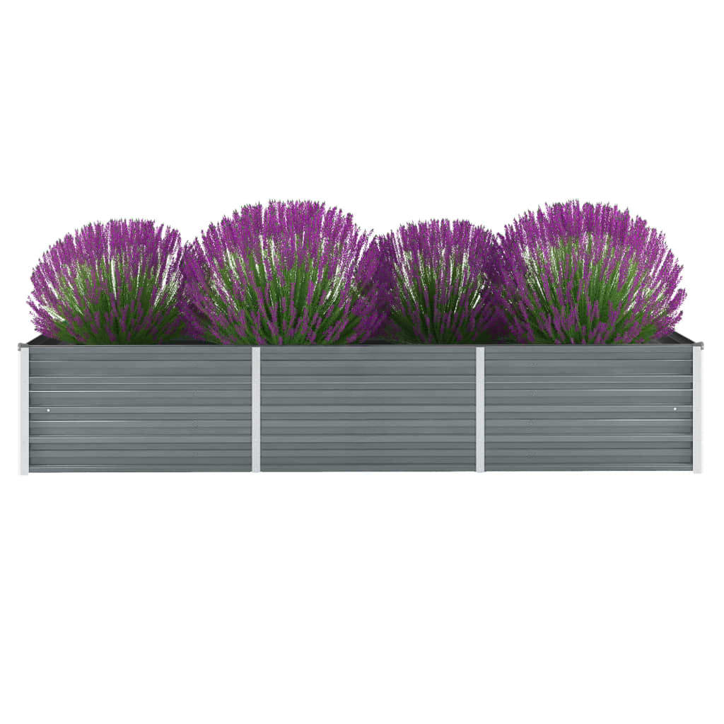 Garden Raised Bed Galvanised Steel 240x80x45 cm Grey - Merlin Deals