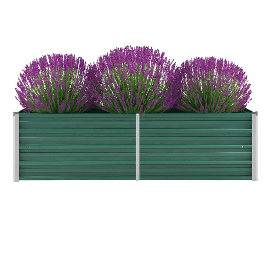 Garden Raised Bed Galvanised Steel 160x40x45 cm Green - Direct Imports