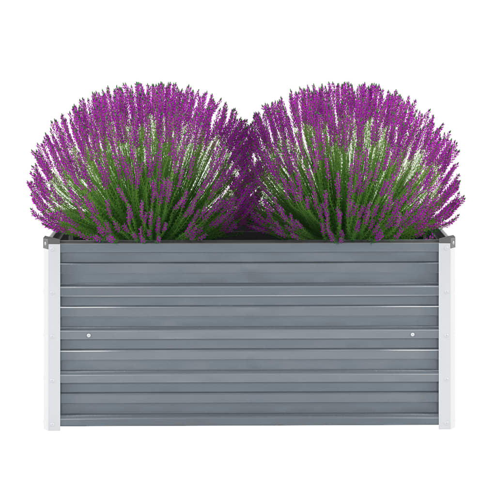 Garden Raised Bed Galvanised Steel 100x40x45 cm Grey - Merlin Deals