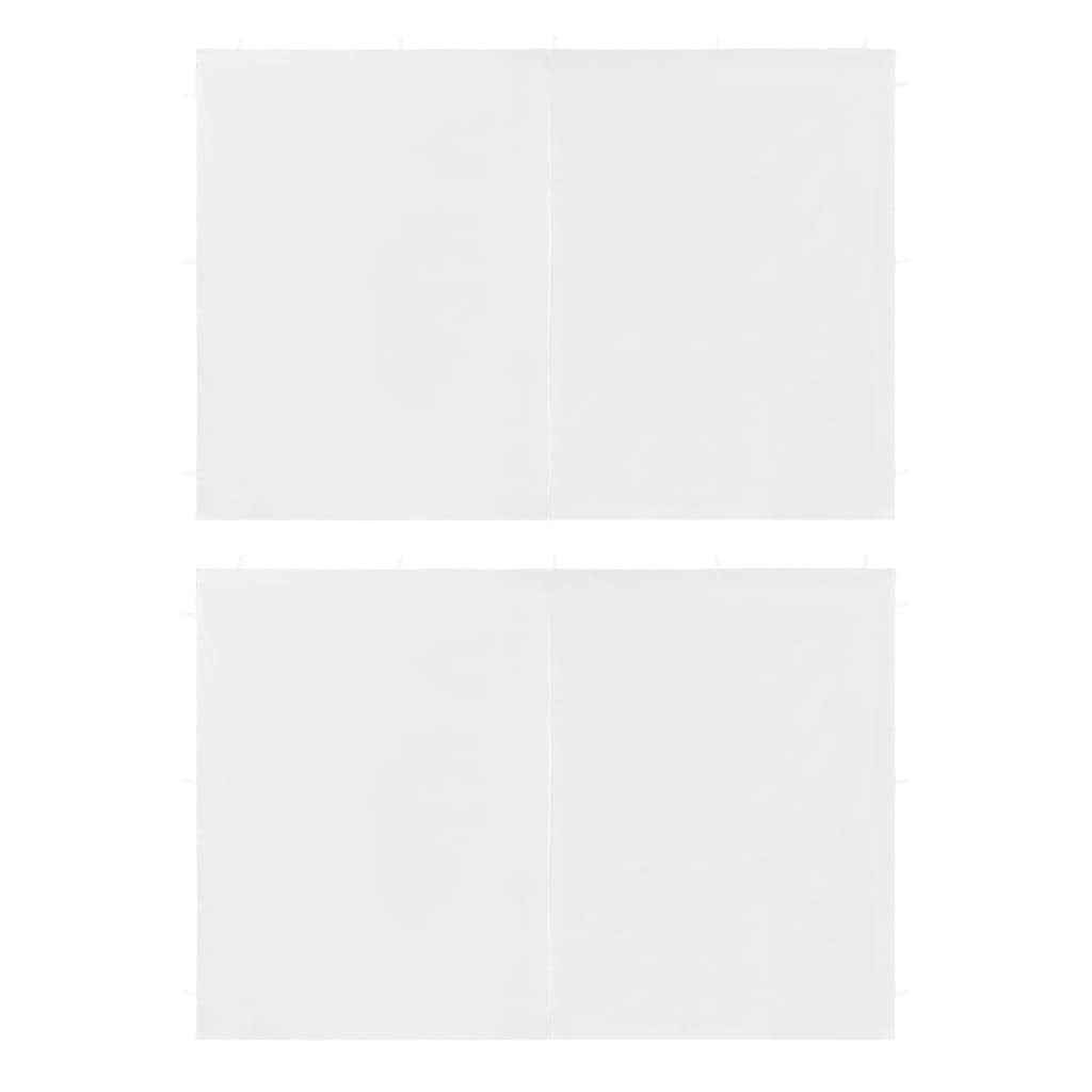 Party Tent Sidewall 2 pcs with Zipper PE White - Decor Base