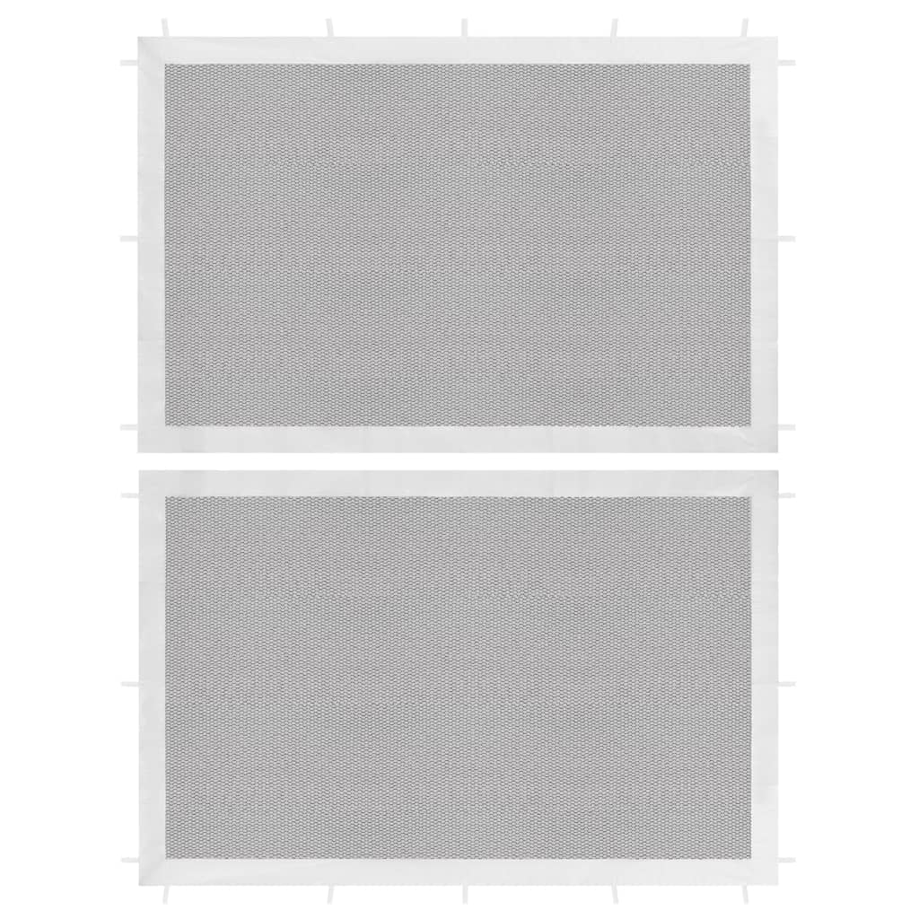 Party Tent Sidewall 2 pcs White and Black Mesh - Tyrell & Tyrell