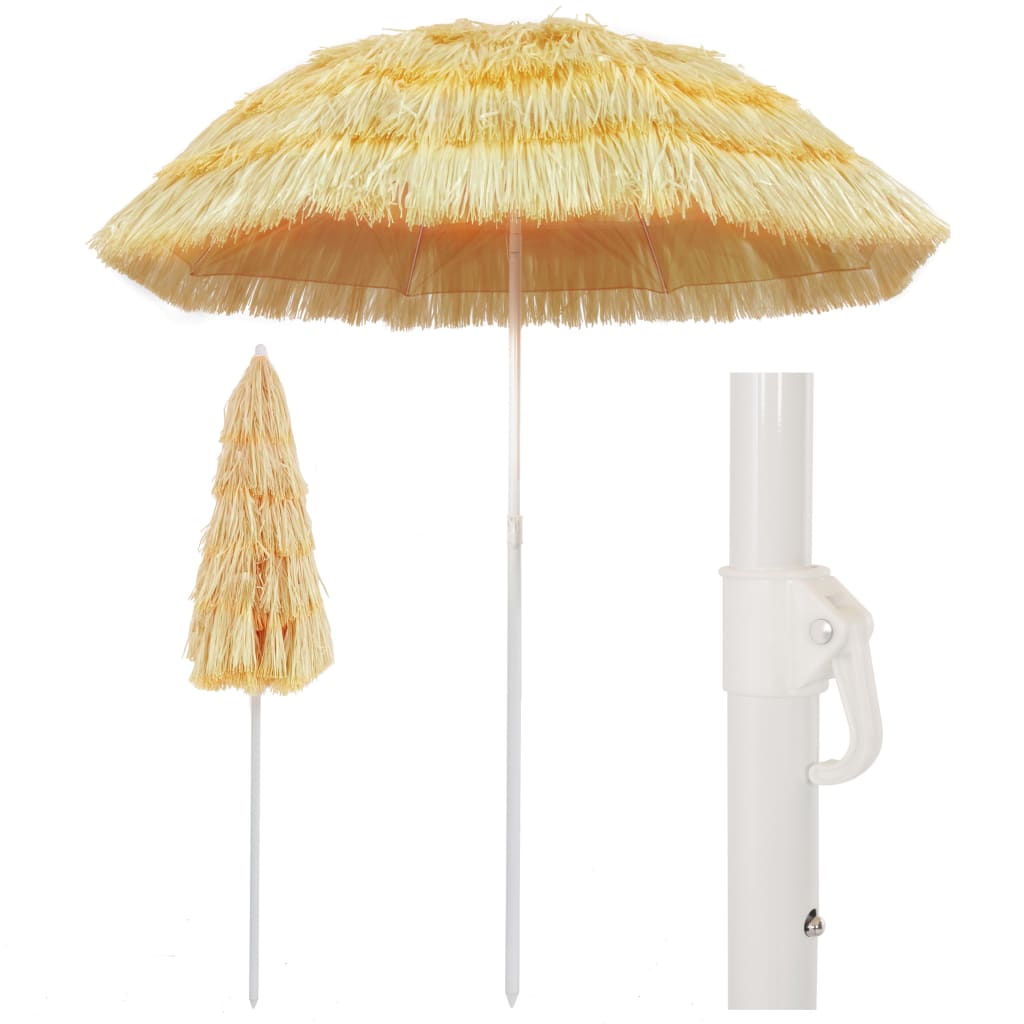 Beach Umbrella Natural 180 cm Hawaii Style - Unbeatable Bargains