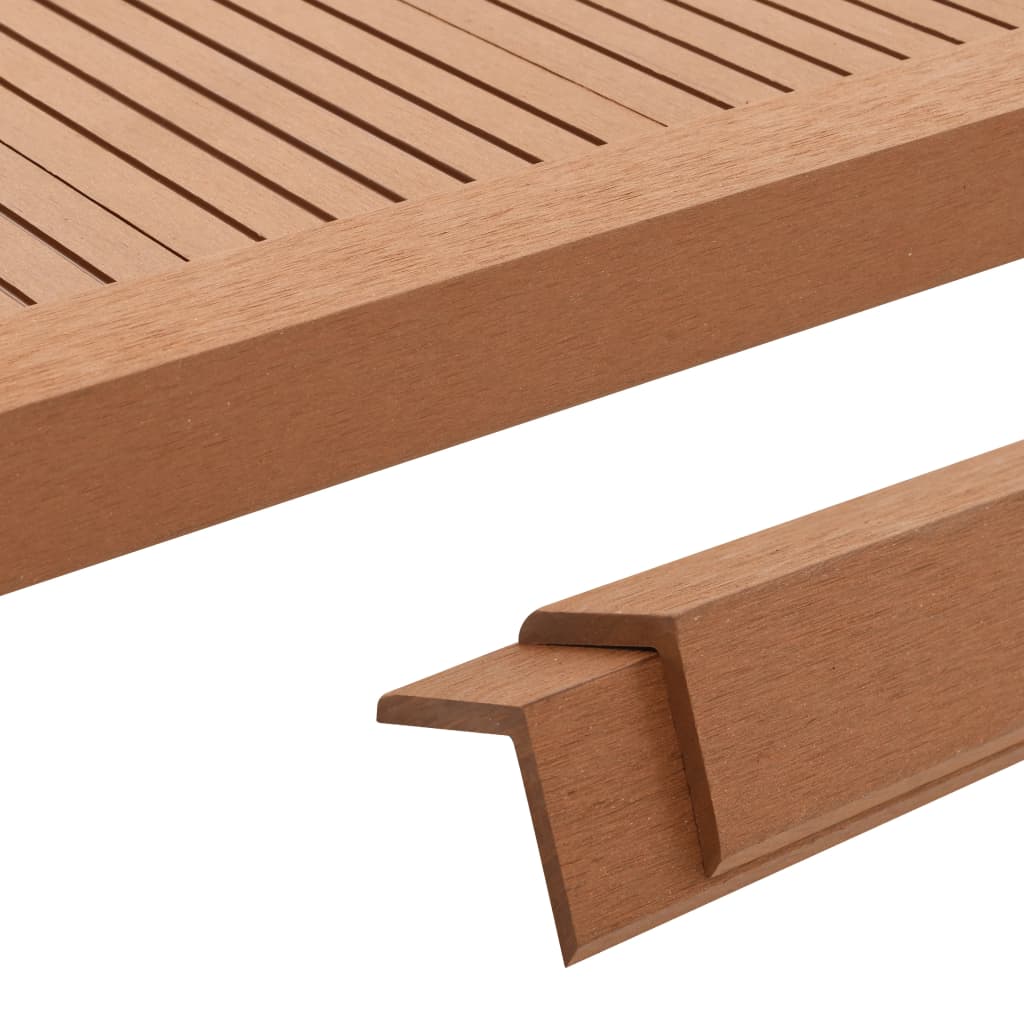 5 Pcs Decking Angle Trims WPC 170cm Light Brown - Tyrell & Tyrell