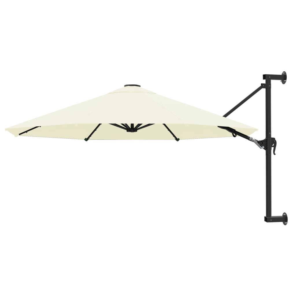 Wall-Mounted Parasol with Metal Pole 300 cm Sand - Merkel Designers