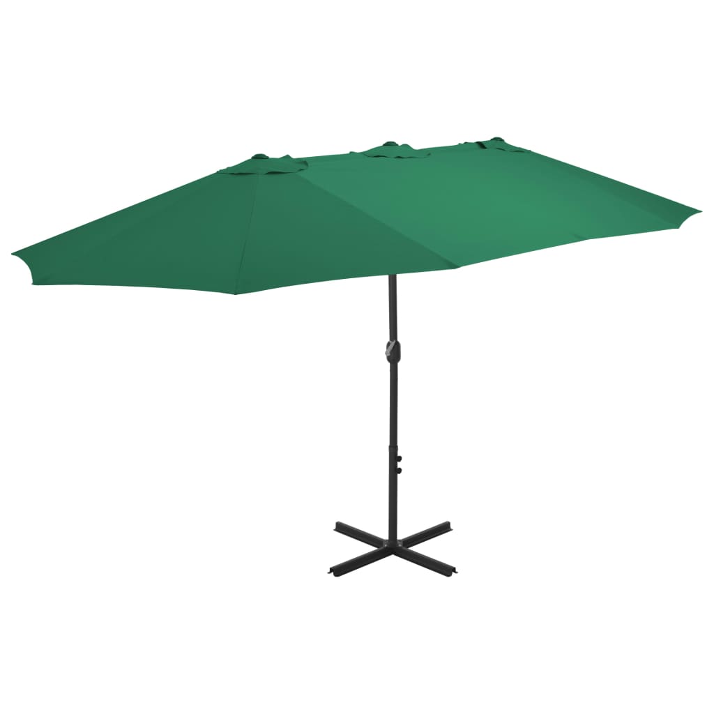 Outdoor Parasol with Aluminium Pole 460x270 cm Green - Style and Chic