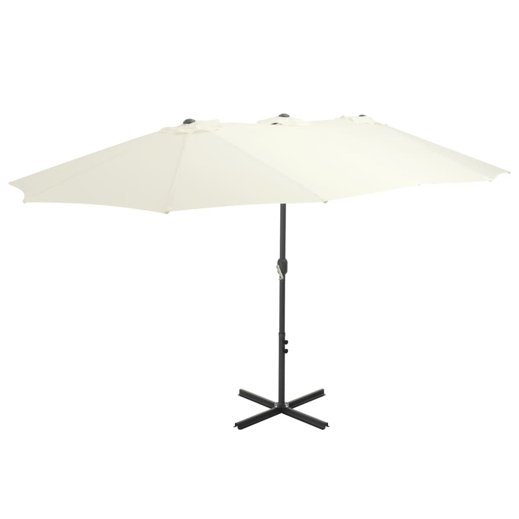 Outdoor Parasol with Aluminium Pole 460x270 cm Sand - Merkel Designers
